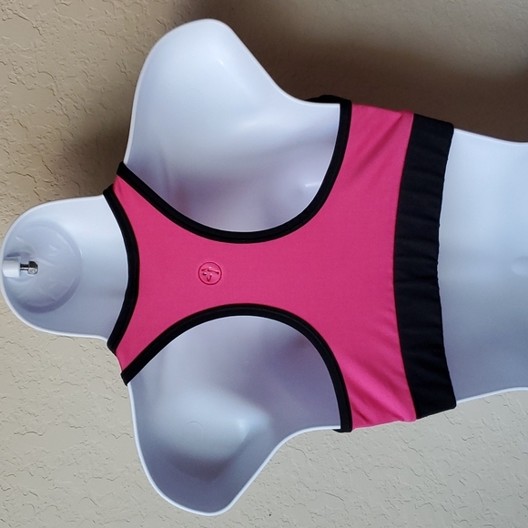 Zumba Wear sz M Women's V Neck Style Dance Workout High Impact Sports Bra - Picture 2 of 9